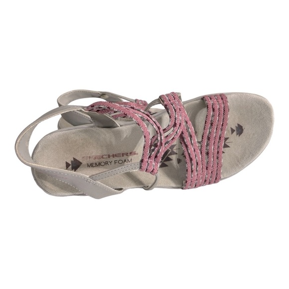 Skechers Reggae Slim Pink and Gray Sandals size 7 - Picture 7 of 14
